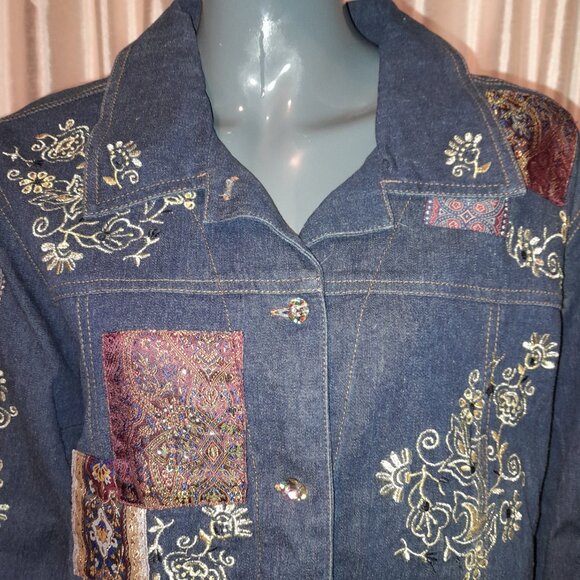 XL Graff Wear by UM Company - Denim Patchwork Jacket - Picture 3 of 11